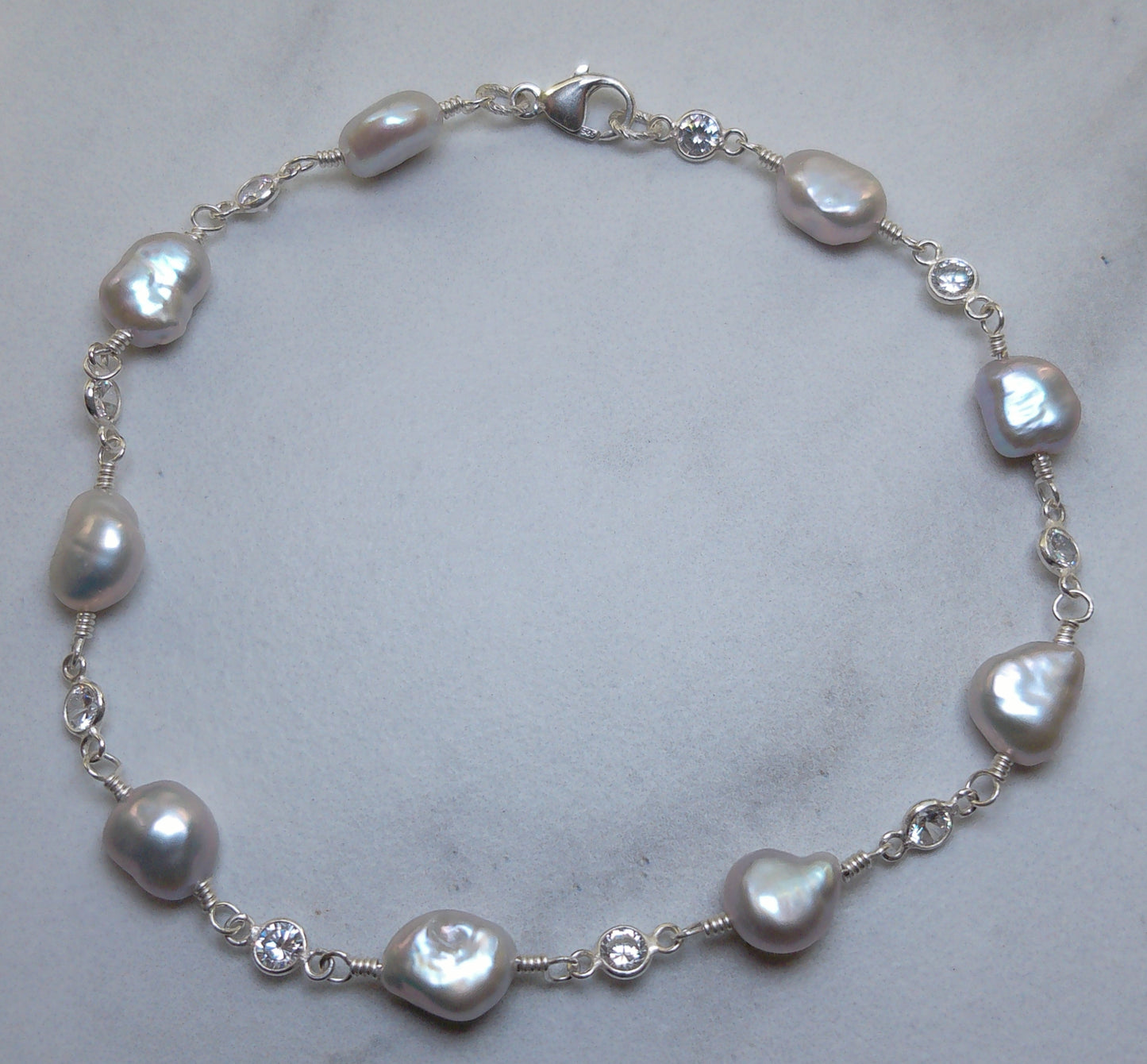 Opalescent Sterling Silver Bracelet