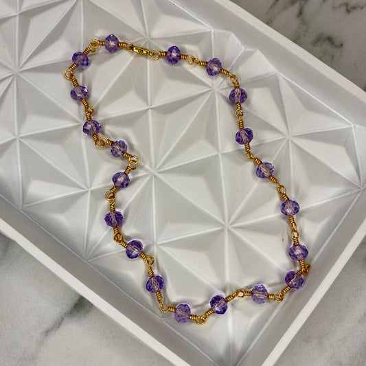 Purple Crystal Choker