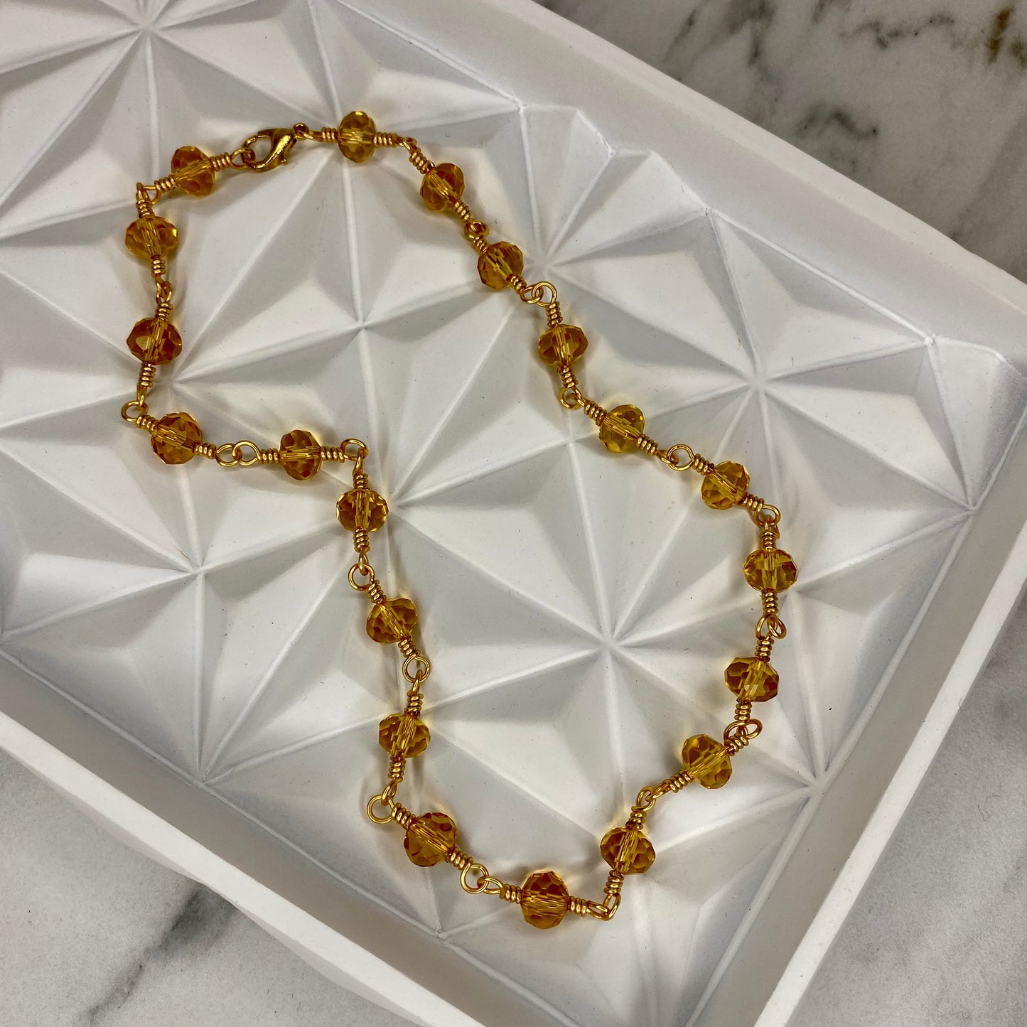 Yellow Crystal Choker